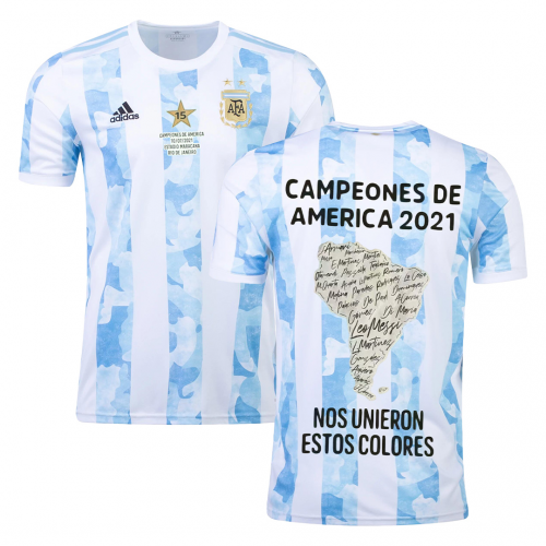 Argentina Soccer Jersey Home Copa America 2021 Winner
