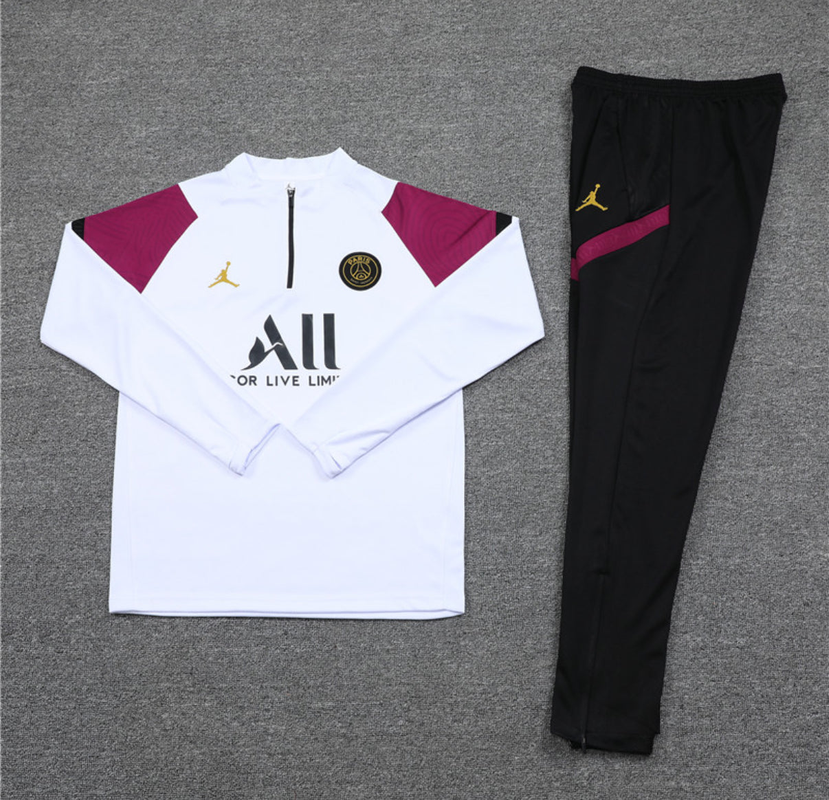 PSG Winter Tracksuit Set (white/dark red)