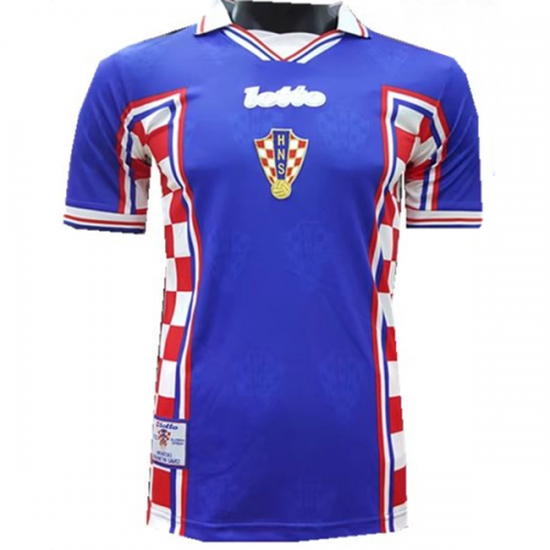 Croatia Soccer Jersey Away Rerto 1998