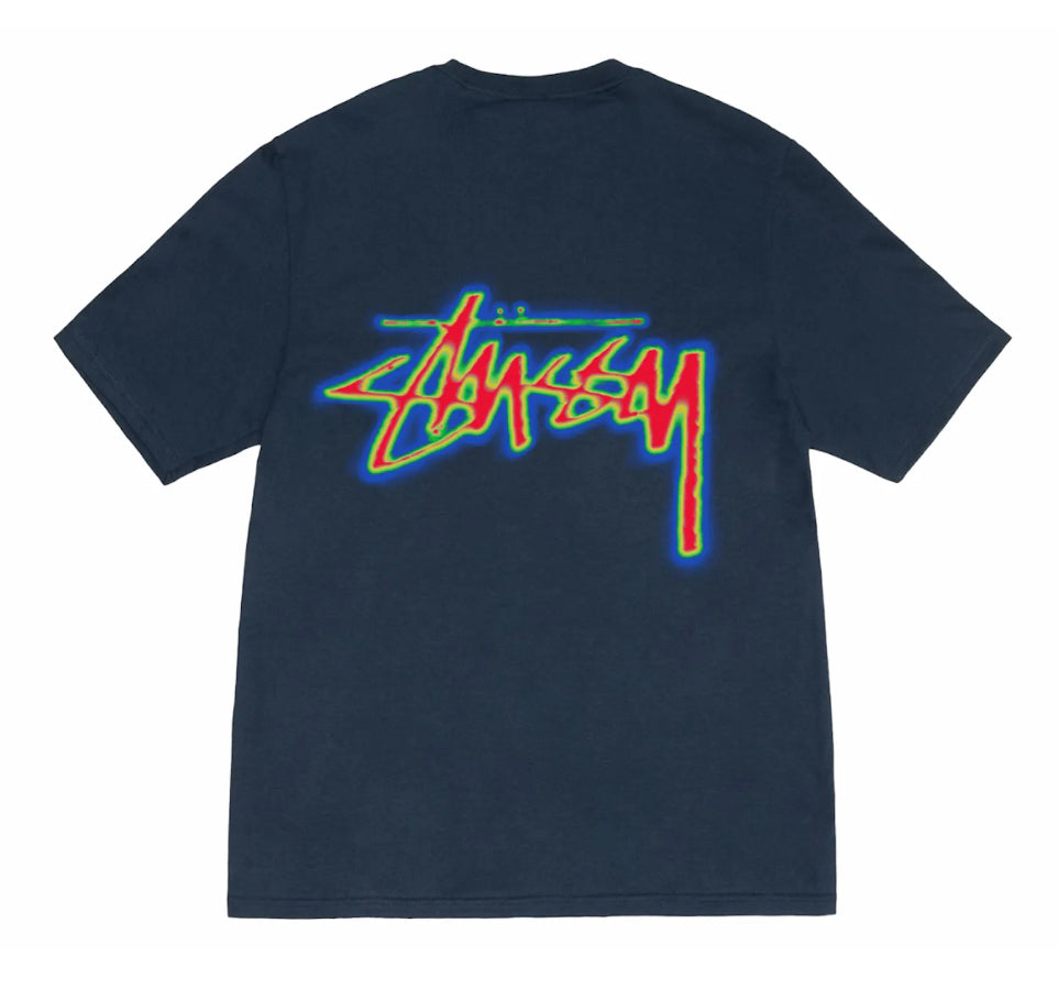 Stussy Thermal Stock Tee Black/White/Navy