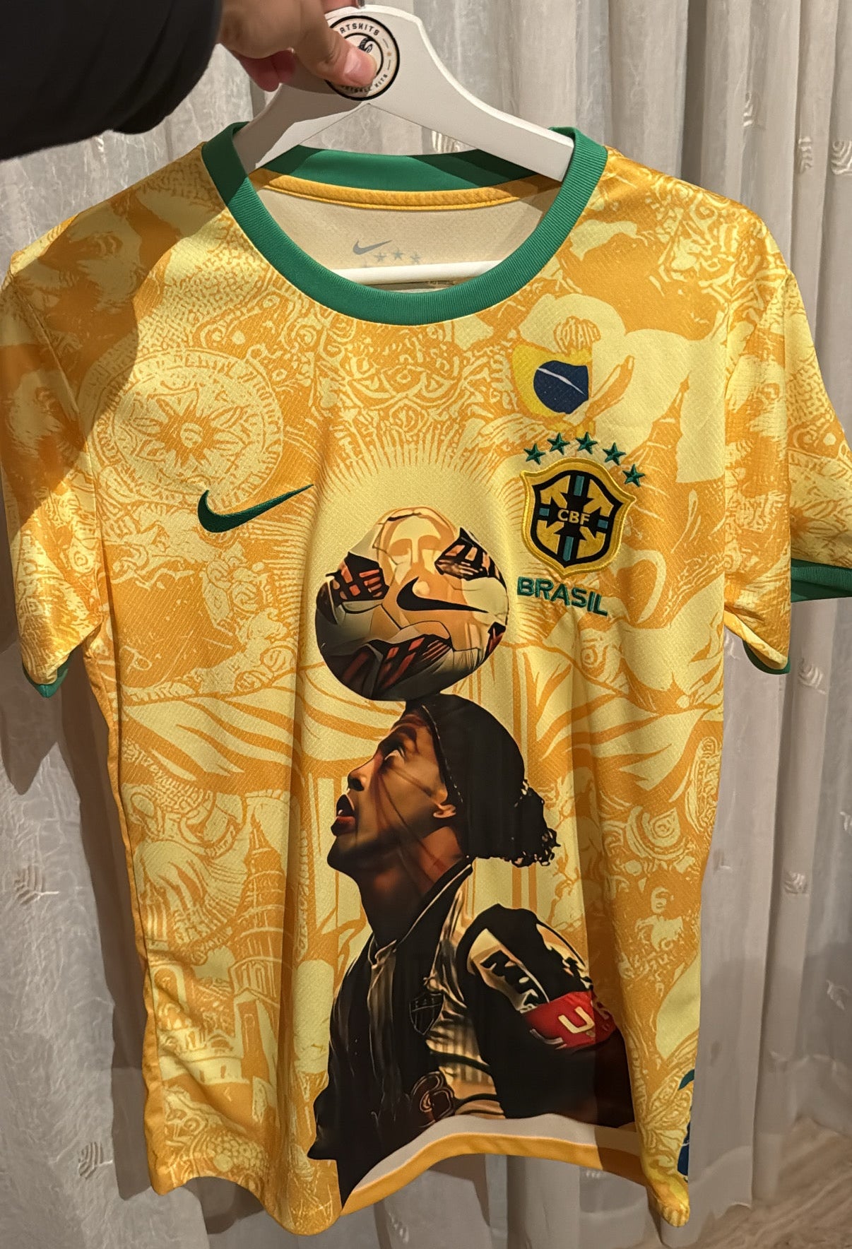 Brazil Custom Ronaldinho jersey