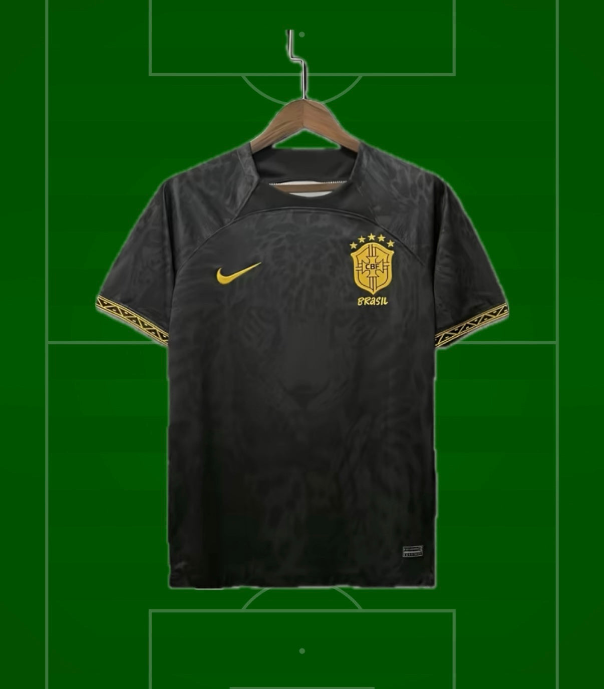 BRAZIL BLACK LEOPARD Jersey