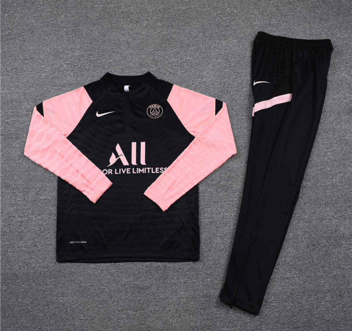 PSG Winter Tracksuit Set (Baby Pink/Black)