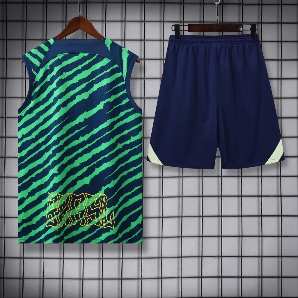 Brazil 22/23 Nike Vest Set - Green