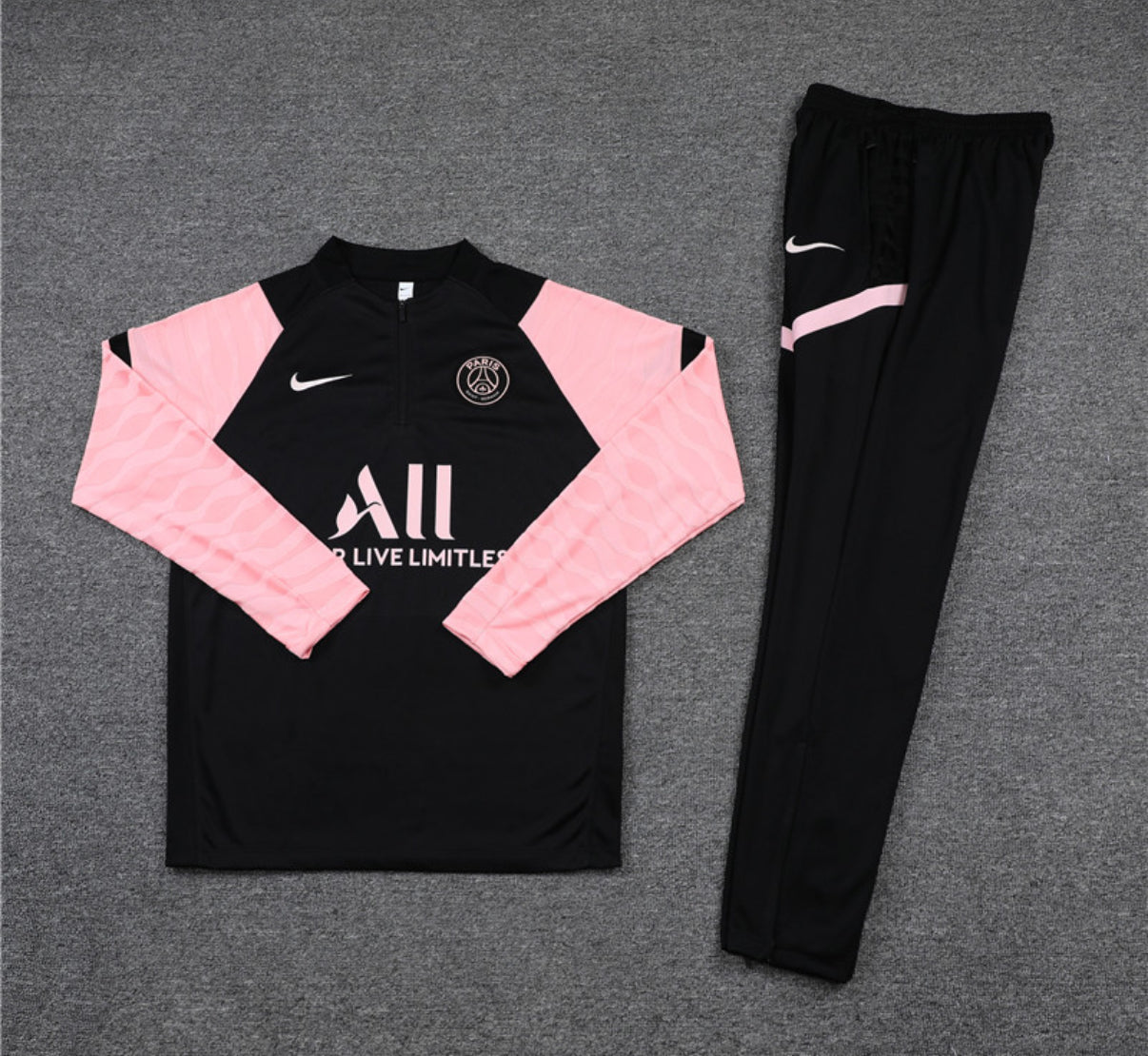 PSG Winter Tracksuit Set (Baby pink/Black)