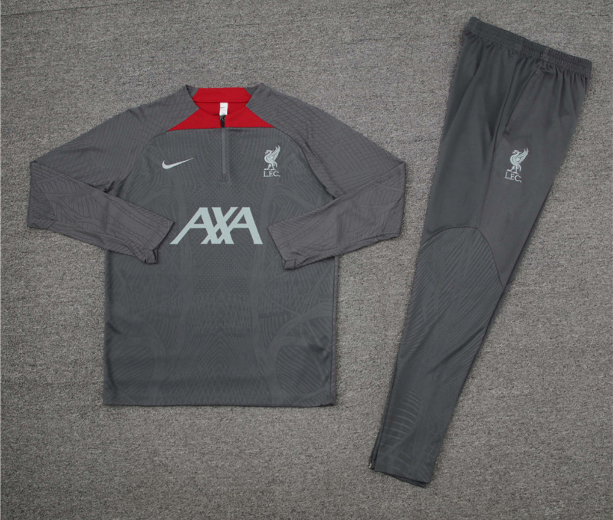 Liverpool Winter Tracksuit Set (Gray/Red)