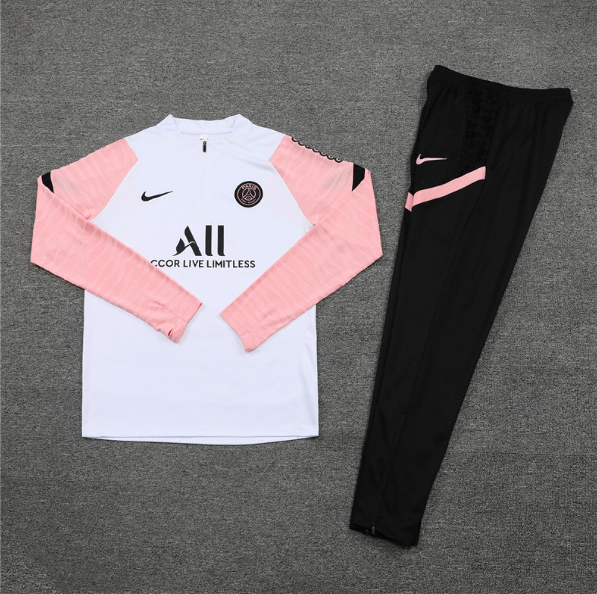 PSG Winter Tracksuit Set (White & Pink)