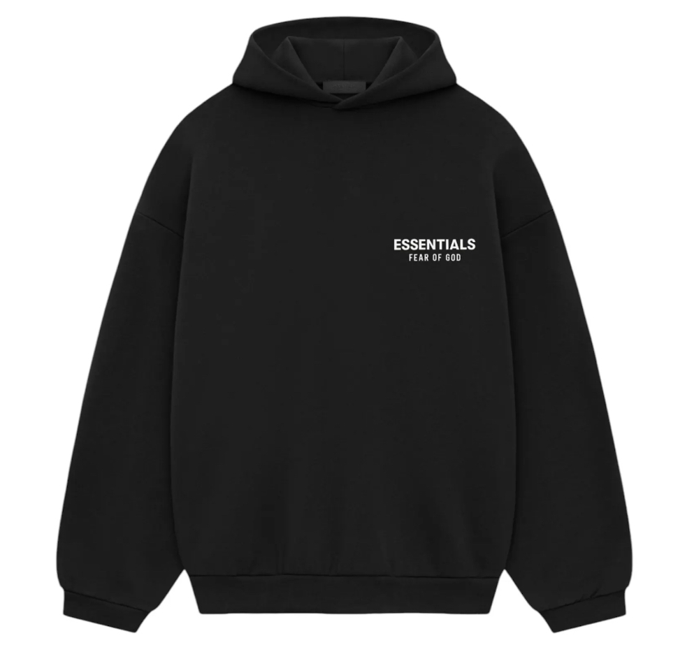 Essentials Fear Of God Fleece hoodie (black&white)