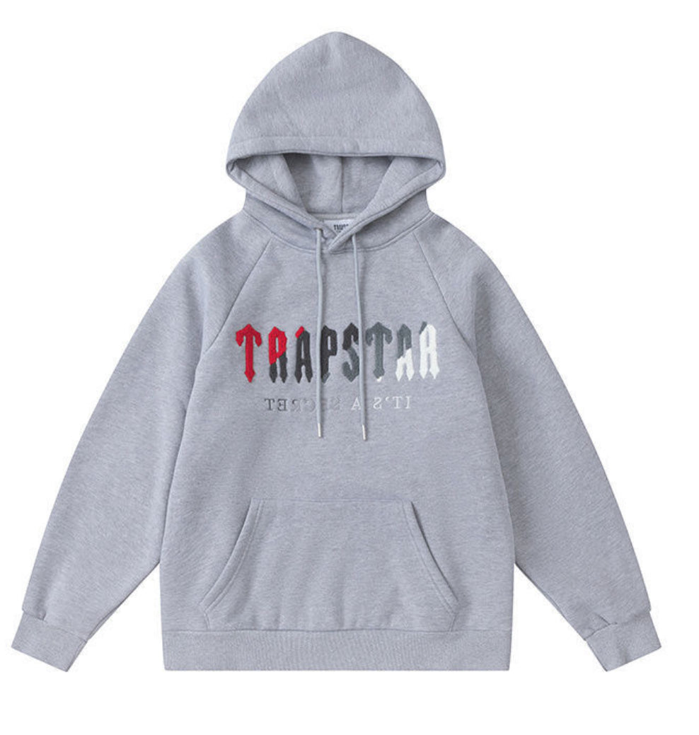 Trapstar Chenille Decoded Hoodie Gray