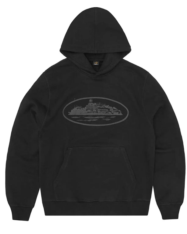 Corteiz Alcatraz V2 Hoodie Triple Black