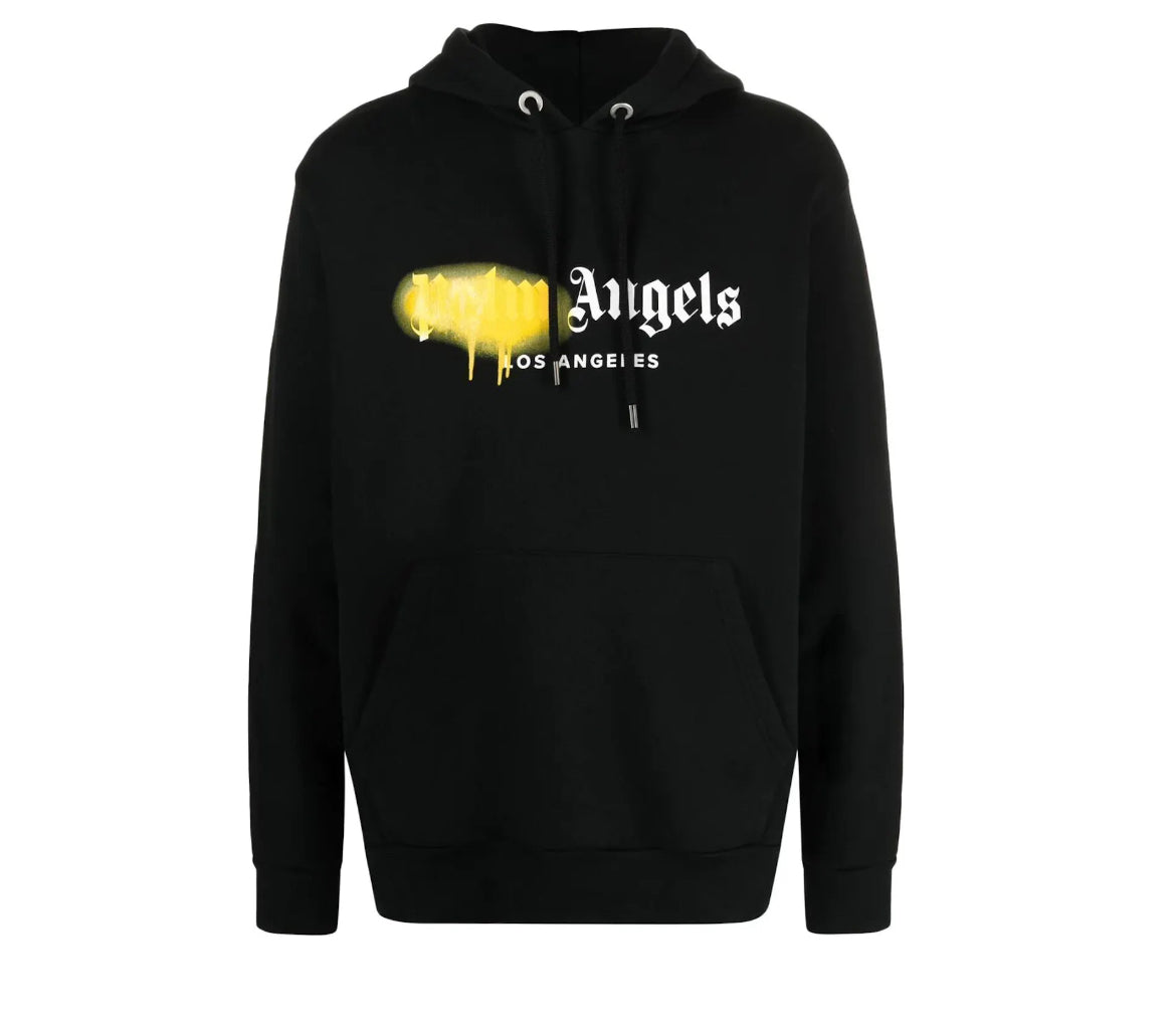 Palm Angels LA Sprayed Logo Hoodie (black)
