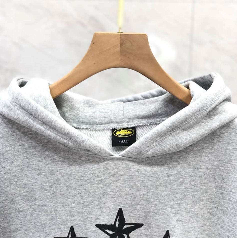 Corteiz 5 Starz Hoodie Grey