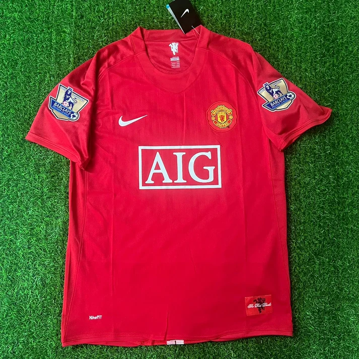 Cristiano Ronaldo CR7 Manchester United 2007 2008 Retro Red Jersey