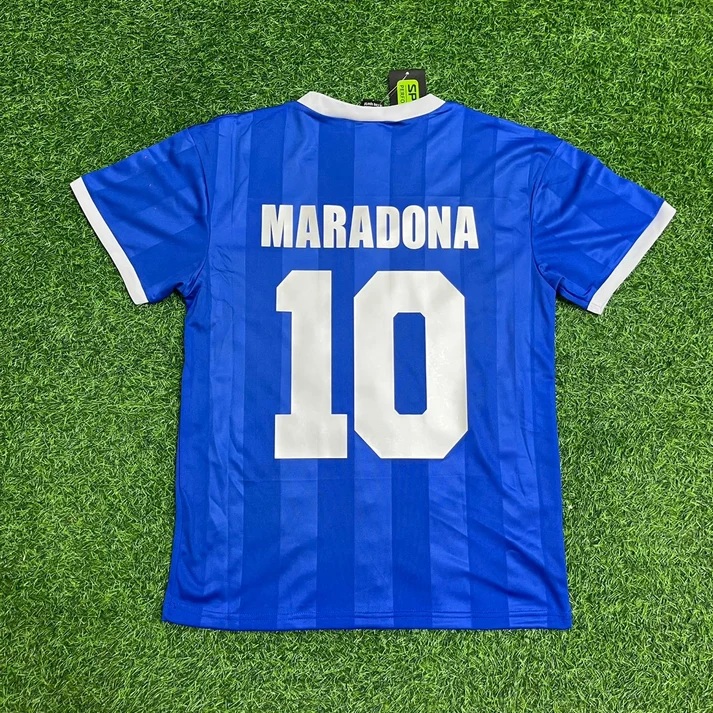 Argentina 1986 World Cup Final Blue Retro Football Jersey