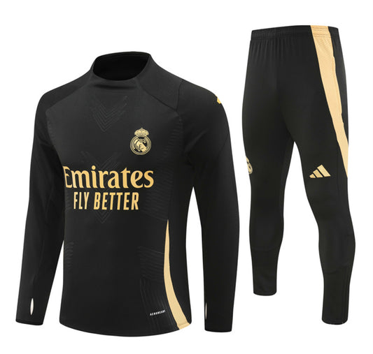 Real Madrid Winter Tracksuit Set (Black)