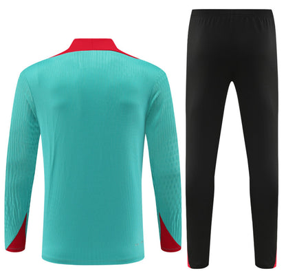 Liverpool Winter Tracksuit Set (Teal Blue/Red)