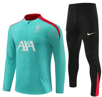 Liverpool Winter Tracksuit Set (Teal Blue/Red)