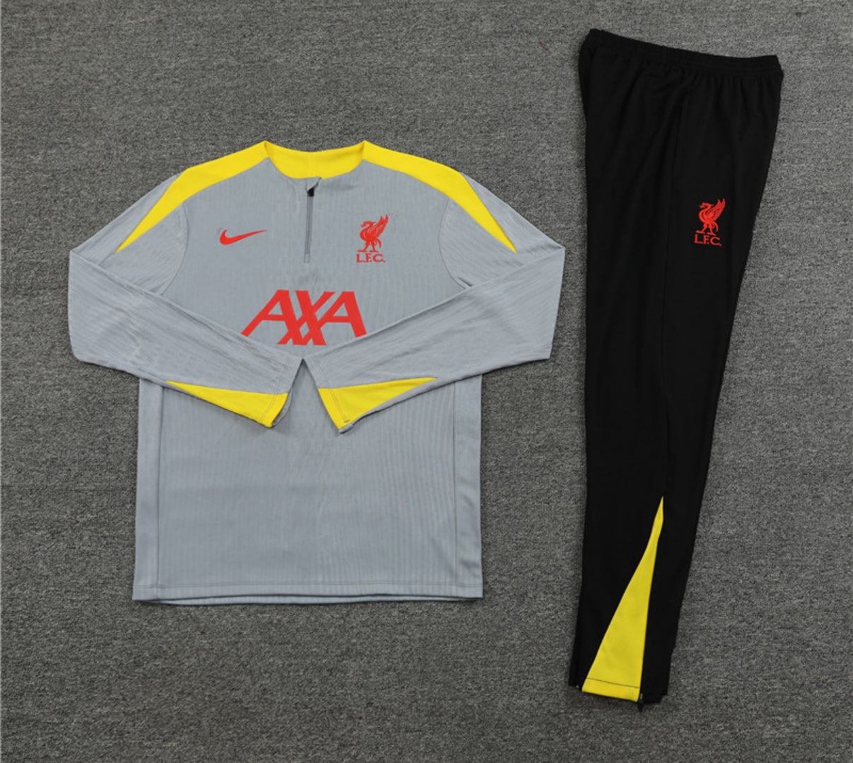 Liverpool Winter Tracksuit Set (Gray/Yellow)