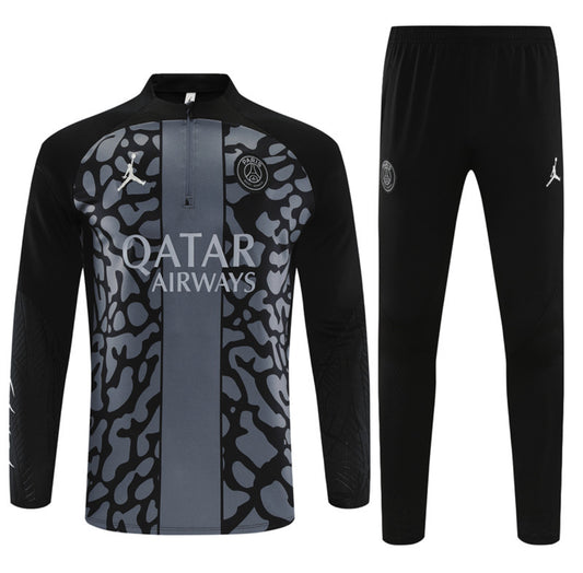 PSG Winter Tracksuit Set (Black/Gray