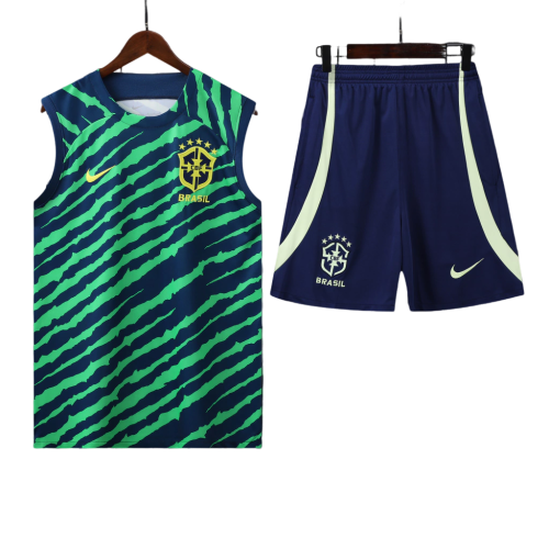 Brazil 22/23 Nike Vest Set - Green