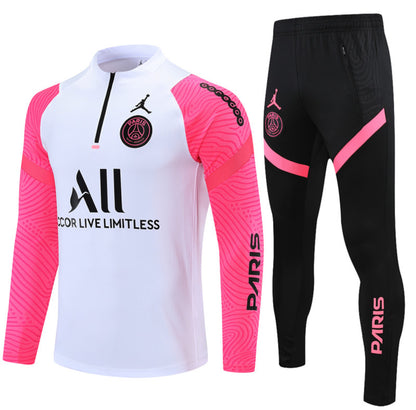 PSG Winter Tracksuit Set (White & Pink)
