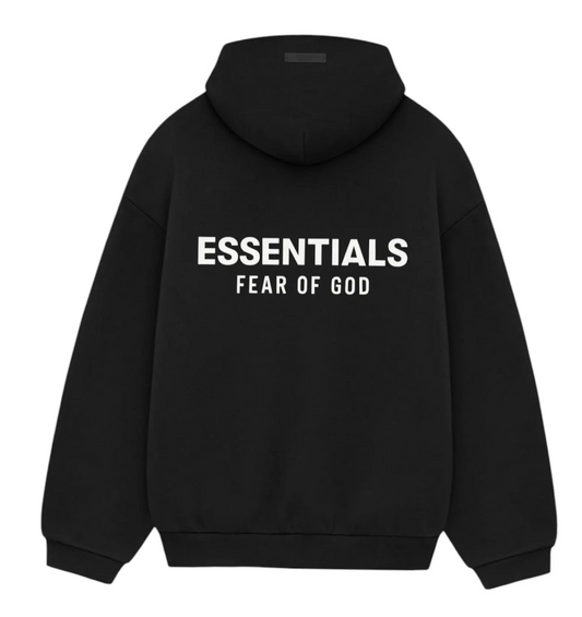 Essentials Fear Of God Fleece hoodie (black&white)