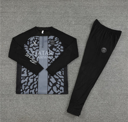 PSG Winter Tracksuit Set (Black/Gray