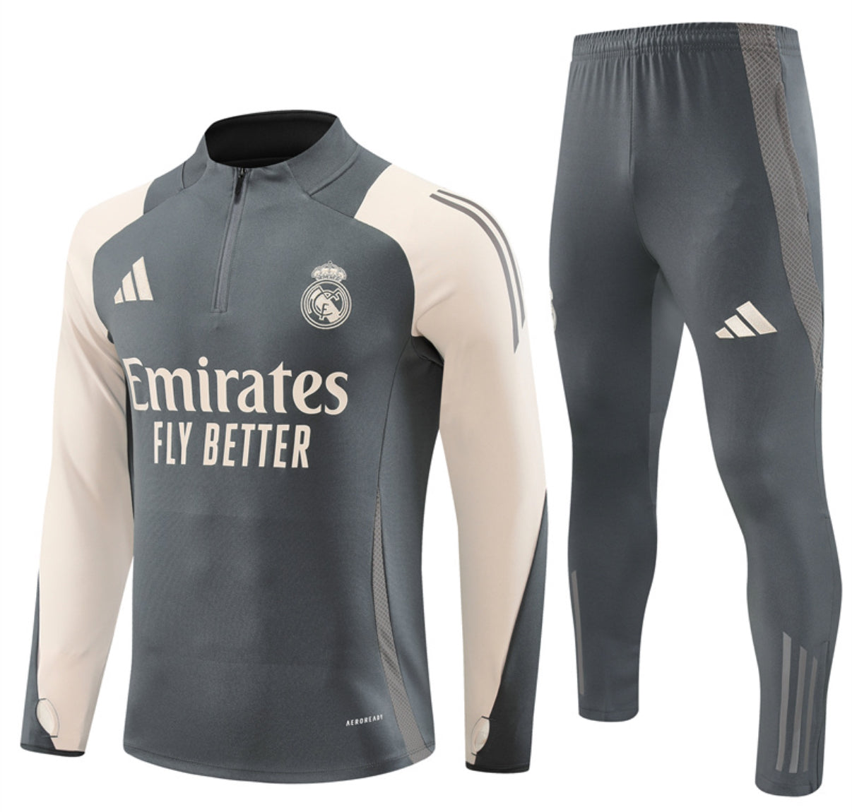 Real Madrid Winter Tracksuit Set (Gray)