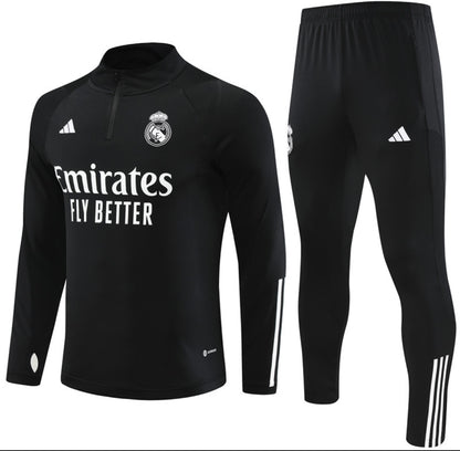 Real Madrid Winter Tracksuit Set (Black)