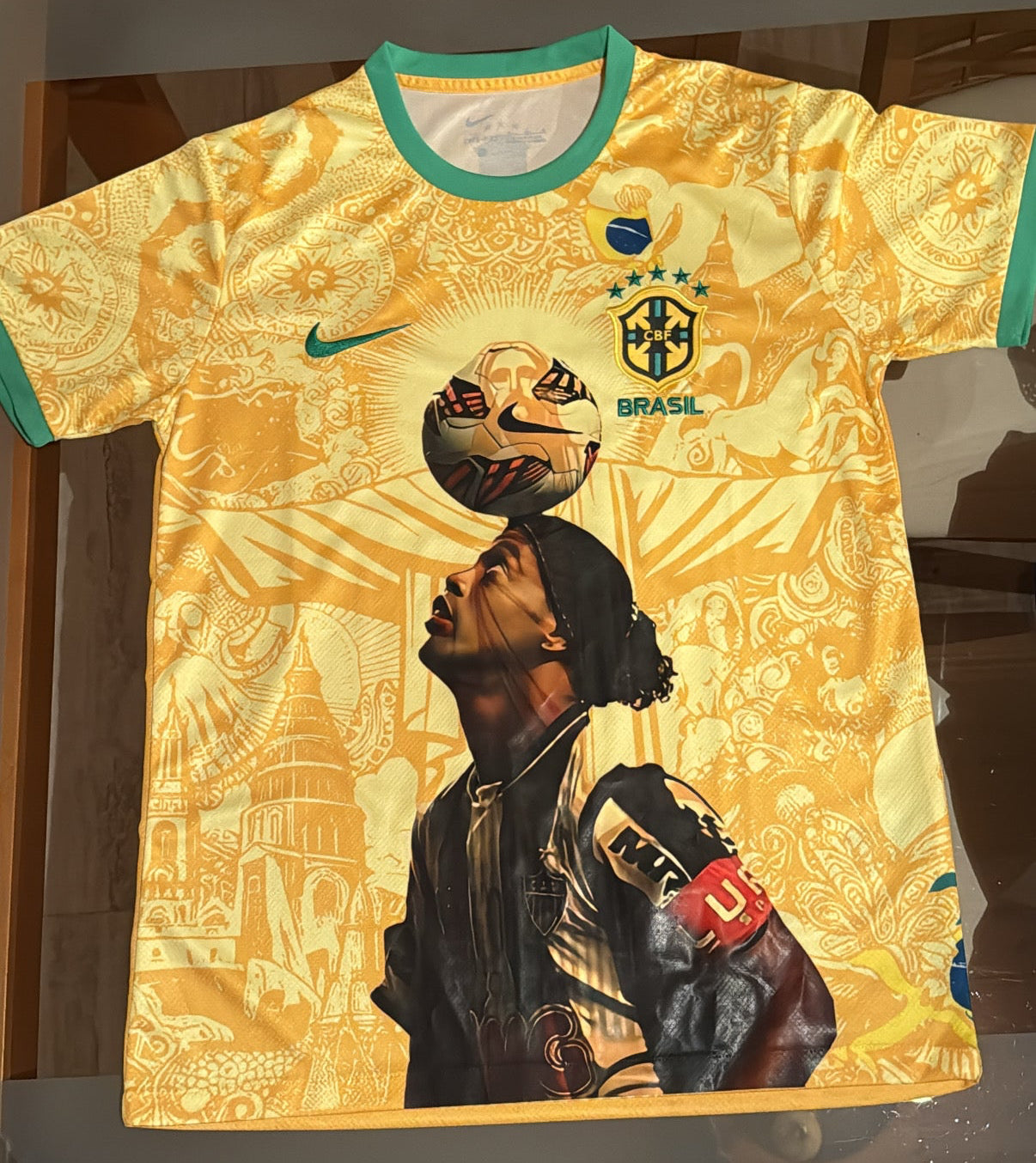 Brazil Custom Ronaldinho jersey