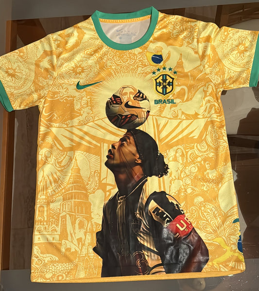 Brazil Custom Ronaldinho jersey