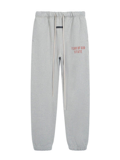 Fear Of God Essentials Fleece Essential sweatpants (Black/soft gray/White)