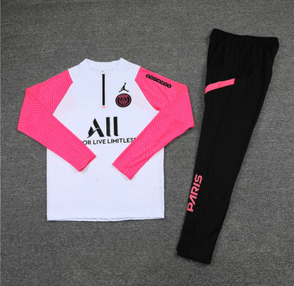 PSG Winter Tracksuit Set (White & Pink)