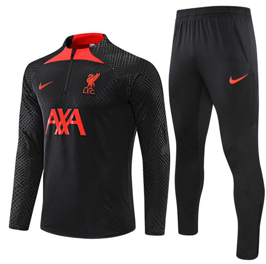 Liverpool Winter Tracksuit Set (Black/Red)