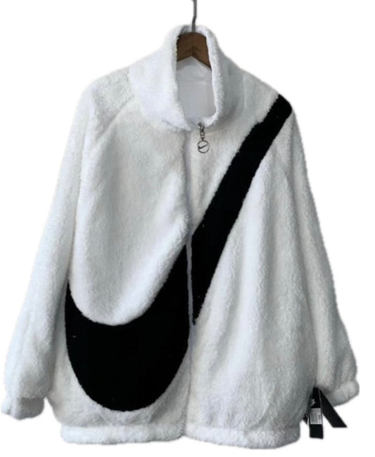 Nike Big Swoosh Reversible Boa Jacket White