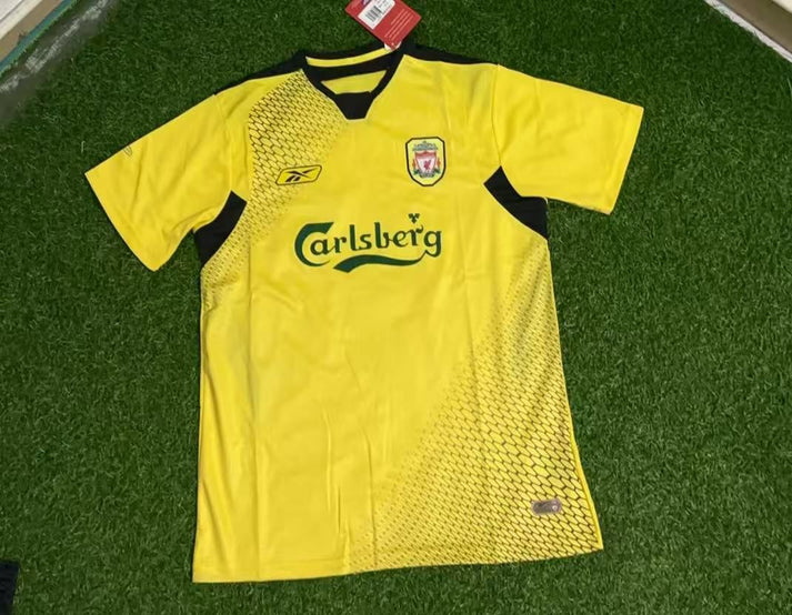 Liverpool 2004-06 Yellow Retro Football Jersey