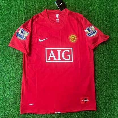 Cristiano Ronaldo CR7 Manchester United 2007 2008 Retro Red Jersey