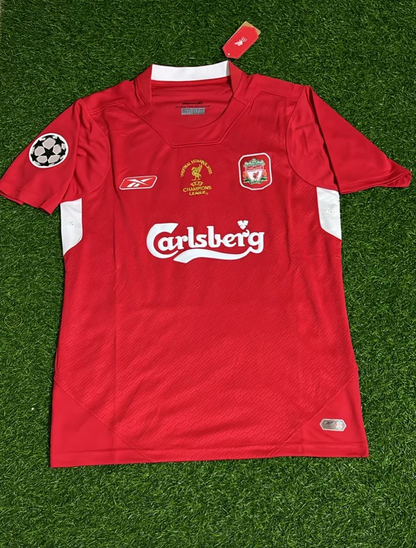 Liverpool 2005 Champions League Final Red Retro Jersey