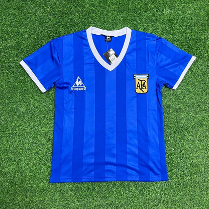 Argentina 1986 World Cup Final Blue Retro Football Jersey