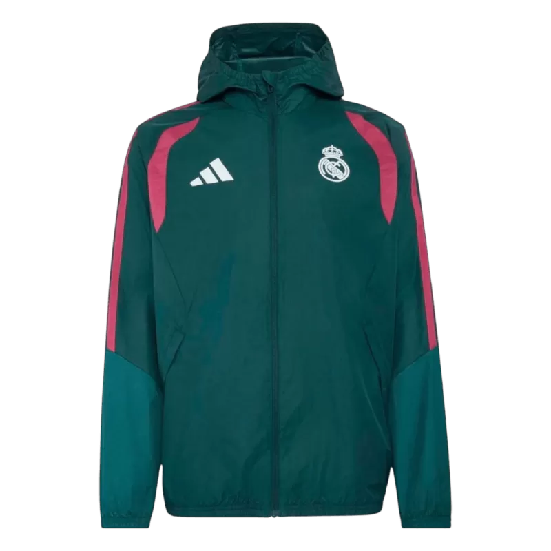 Real Madrid Hoodie Windbreaker Jacket 2026/27 - Green jersey