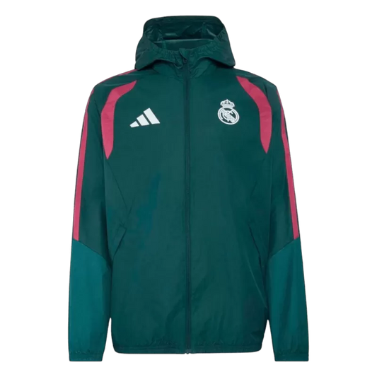 Real Madrid Hoodie Windbreaker Jacket 2026/27 - Green jersey