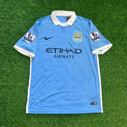 Kevin De Bruyne Manchester City 2015/2016 Home Retro Football Jersey