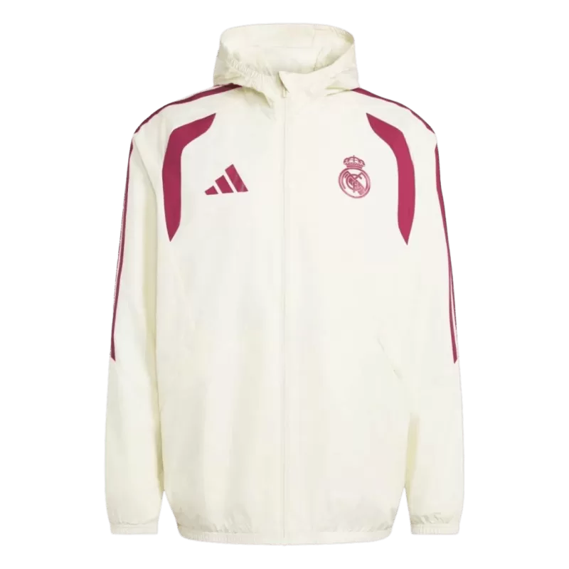 Real Madrid Hoodie Windbreaker Jacket 2026/27 - White jersey